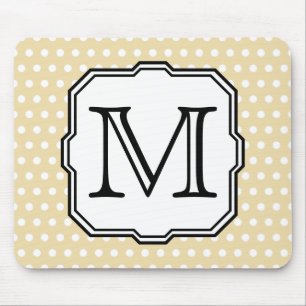 Ihr Brief. Kundenspezifisches Monogramm. Beige Mousepad