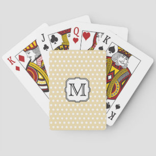 Ihr Brief. Kundenspezifisches Monogramm. Beige Spielkarten
