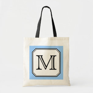 Ihr Brief. Kundenspezifisches Monogramm. Blaues Tragetasche