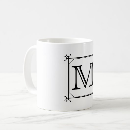 Ihr Brief. Kundenspezifisches Monogramm. Kaffeetasse (Vorderseite Links)