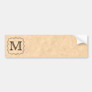 Ihr Brief. Kundenspezifisches Monogramm. Schwarzes Autoaufkleber