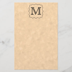 Ihr Brief. Kundenspezifisches Monogramm. Schwarzes Briefpapier