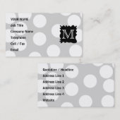 Ihr Brief, Monogramm. Punkte mit schwarzem Splat. Visitenkarte (Vorne/Hinten)