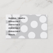 Ihr Brief, Monogramm. Punkte mit schwarzem Splat. Visitenkarte (Rückseite)