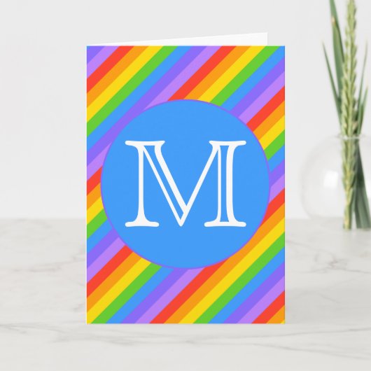 Ihr Brief, Regenbogen Stripes Monogramm (Vorderseite)