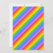 Ihr Brief, Regenbogen Stripes Monogramm Einladung (Rückseite)