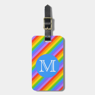 Ihr Brief, Regenbogen Stripes Monogramm Gepäckanhänger