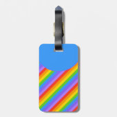 Ihr Brief, Regenbogen Stripes Monogramm Gepäckanhänger (Rückseite vertikal)
