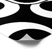 Ihr Brief. Schwarz-Weiß-Monogramm Fun Muster Poster (Ecke)