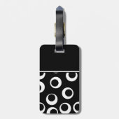 Ihr Brief. Schwarzweiss-Monogramm. Spaß-Muster Gepäckanhänger (Rückseite vertikal)