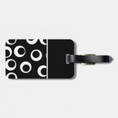 Ihr Brief. Schwarzweiss-Monogramm. Spaß-Muster Gepäckanhänger (Rückseite horizontal)