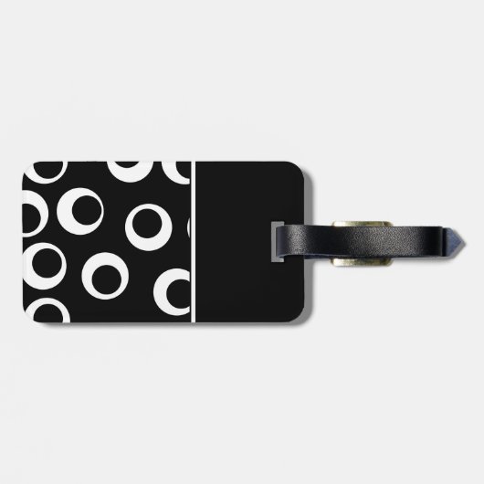 Ihr Brief. Schwarzweiss-Monogramm. Spaß-Muster Gepäckanhänger (Rückseite horizontal)