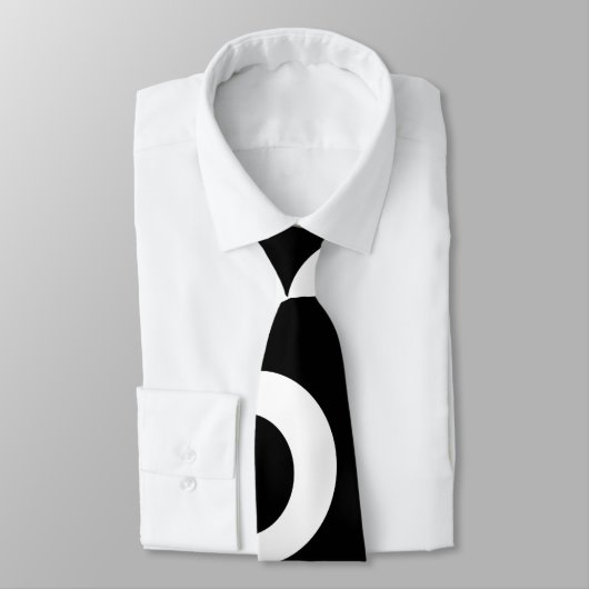 Ihr Brief. Schwarzweiss-Monogramm. Spaß-Muster Krawatte (Gebunden)