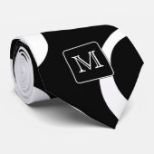 Ihr Brief. Schwarzweiss-Monogramm. Spaß-Muster Krawatte (Gerollt)