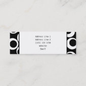 Ihr Brief. Schwarzweiss-Monogramm. Spaß-Muster Mini Visitenkarte (Rückseite)