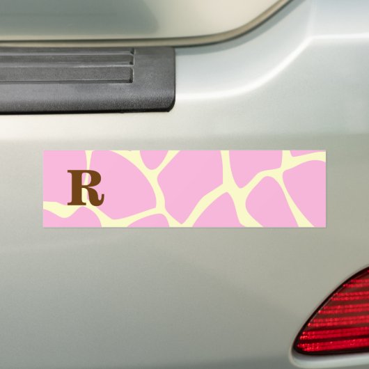 Ihr Buchstabe-Gewohnheits-Monogramm. Rosa Autoaufkleber (Auf Auto)