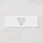 Ihr Buchstabe-Monogramm. Bild des schwarzen Holzes Mini Visitenkarte (Rückseite)