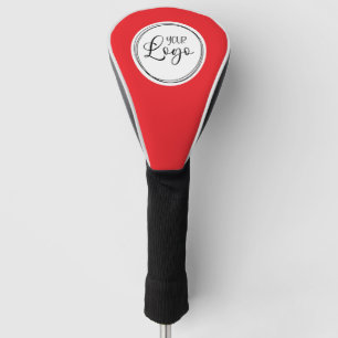 Ihr Business-Logo auf der Roten Seite des weißen K Golf Headcover