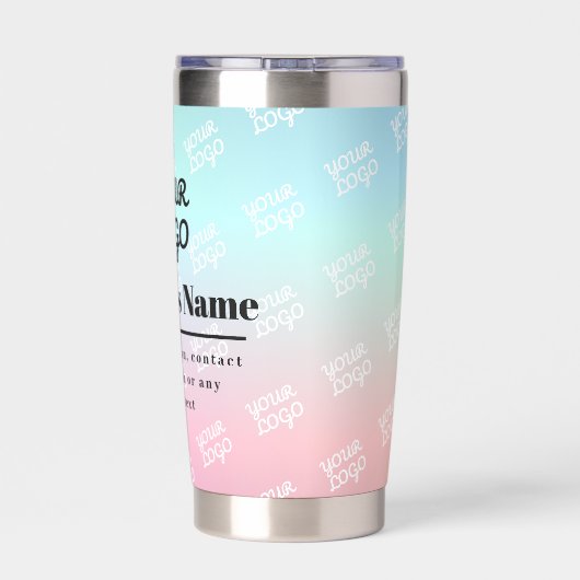 Ihr Business-Logo (eine Seite) gepacktes Logo & Om Thermobecher (Rückseite)