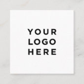 Ihr Business-Logo Einfach Minimalistische Taupe Gr Quadratische Visitenkarte (Vorderseite)