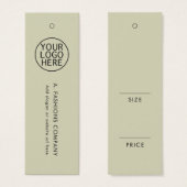 Ihr Business-Logo Elegante Bekleidungspreis (Vorne & Hinten)