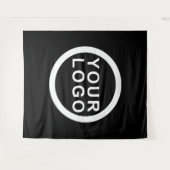 Ihr Business-Logo-Event - Moderner Schwarzer Hinte Wandteppich (Vorderseite (Horizontal))