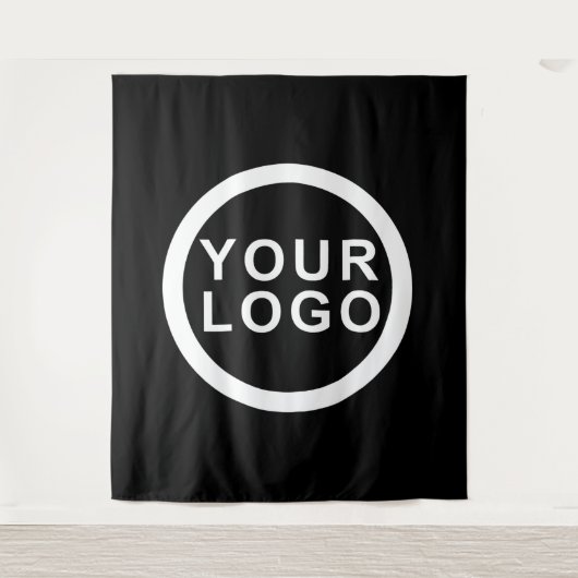 Ihr Business-Logo-Event - Moderner Schwarzer Hinte Wandteppich (Vorderseite)