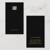 Ihr Business-Logo Gold Black Earl Display-Karte Visitenkarte (Vorne/Hinten)
