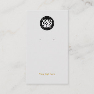 Ihr Business-Logo Gold Grau Earing Display-Karte Visitenkarte