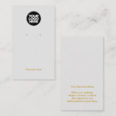 Ihr Business Logo Gold Grau Earring Display Card Visitenkarte (Vorne/Hinten)