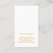 Ihr Business-Logo Gold-White-Earl-Display-Karte Visitenkarte (Rückseite)
