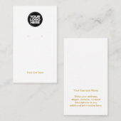 Ihr Business-Logo Gold-White-Earl-Display-Karte Visitenkarte (Vorne/Hinten)