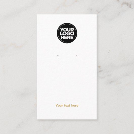 Ihr Business-Logo Gold-White-Earl-Display-Karte Visitenkarte (Vorderseite)