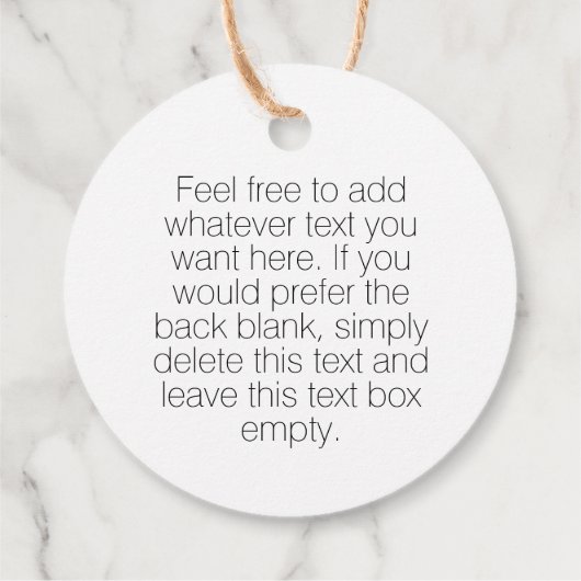 Ihr Business-Logo - Iridescent Holographic Hang Ta Geschenkanhänger (Rückseite)