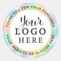 Ihr Business-Logo Iridescent Unicorn Holographic