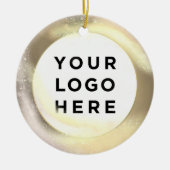 Ihr Business-Logo Keramik Ornament (Vorne)