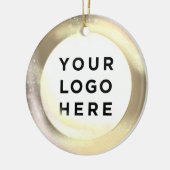 Ihr Business-Logo Keramik Ornament (Links)