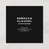 Ihr Business-Logo Minimalistisch Quadratische Visitenkarte (Rückseite)