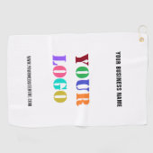 Ihr Business-Logo und Ihr benutzerdefiniertes Text Golfhandtuch (Horizontal)