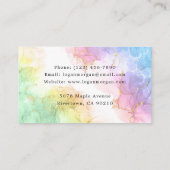 Ihr Business Logo und QR Code Opal Stone Company Visitenkarte (Rückseite)