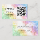 Ihr Business Logo und QR Code Opal Stone Company Visitenkarte (Vorne/Hinten)