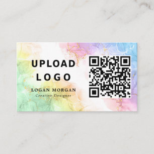 Ihr Business Logo und QR Code Opal Stone Company Visitenkarte