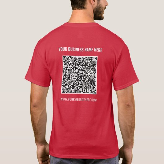 Ihr Business-T - Shirt mit QR-Code und benutzerdef (Rückseite)