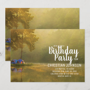 Ihr Camping Foto Geburtstag Einladung
