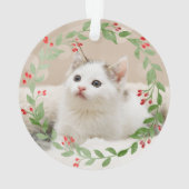 Ihr Cat Foto 1 Weihnachtswasserkranz Ornament (Rückseite)