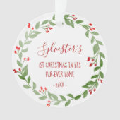 Ihr Cat Foto 1 Weihnachtswasserkranz Ornament (Vorderseite)