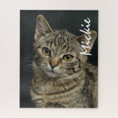 Ihr Cat Pet Foto Personalisiert Name Cat Lady Puzzle (Vertikal)