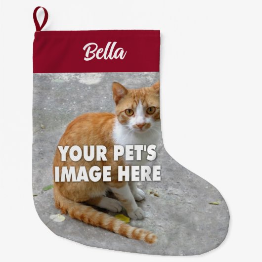 Ihr Chat Foto Weihnachten Strumpf Großer Weihnachtsstrumpf (Vorderseite)