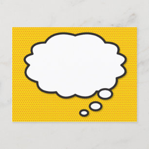 Ihr Comic für Werbebotschaften - Buchen Sie jetzt Ankündigungspostkarte