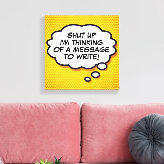 Ihr Comic für Werbebotschaften - Buchen Sie jetzt  Leinwanddruck (Insitu (Wohnzimmer))